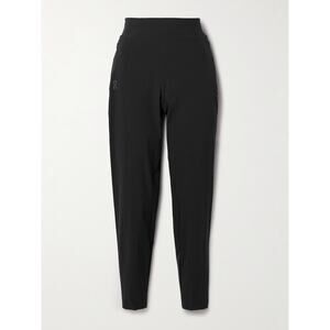 On Stretch Recycled-Shell Black Tapered Track Pants Size S